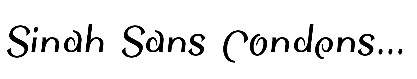 Sinah Sans Condensed Bold Italic